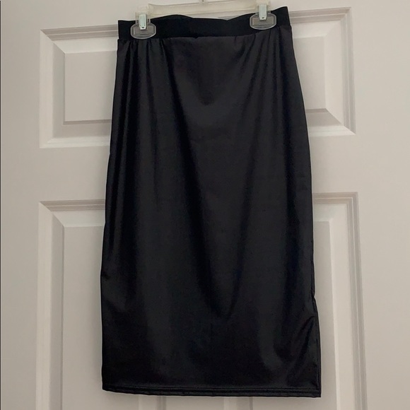 Black stretch skirt new never worn elastic waist - Picture 1 of 4